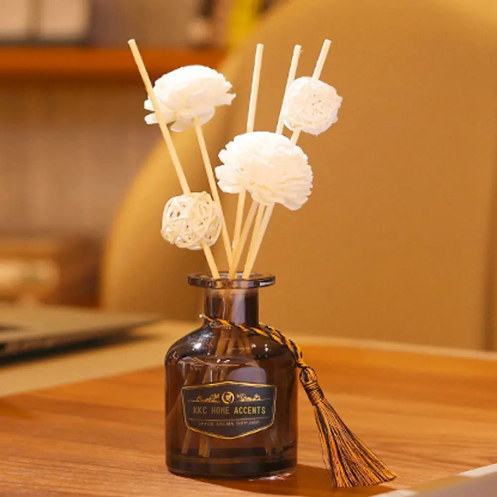 Diffuser Aroma Oil Air Freshener Bathroom  Artificial Flower Aromatherapy Rattan  Diffuser Aromatherapy Flower