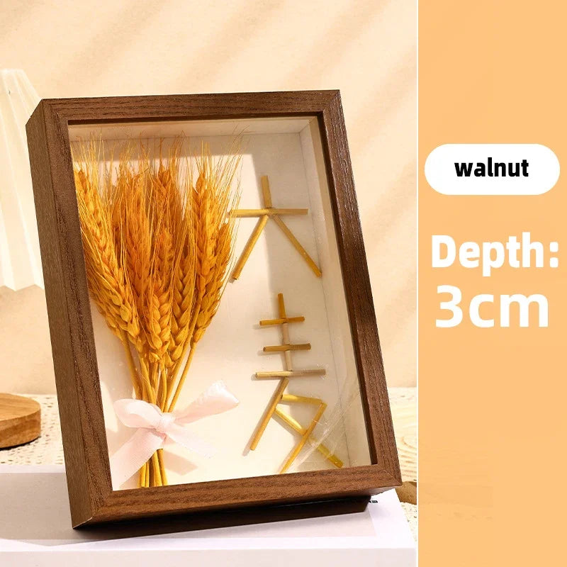 3D Wooden Picture Frames Depth 3cm 5cm Dried Flower Specimen Holder Handmade DIY Handwork Display Phote Frame Home Decoration