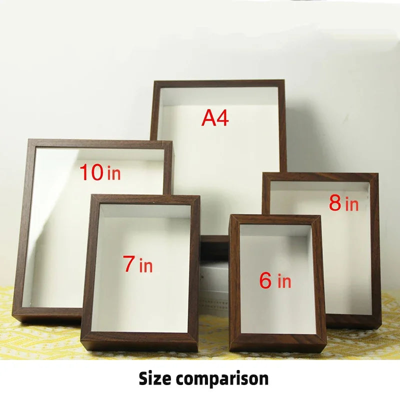 3D Wooden Picture Frames Depth 3cm 5cm Dried Flower Specimen Holder Handmade DIY Handwork Display Phote Frame Home Decoration