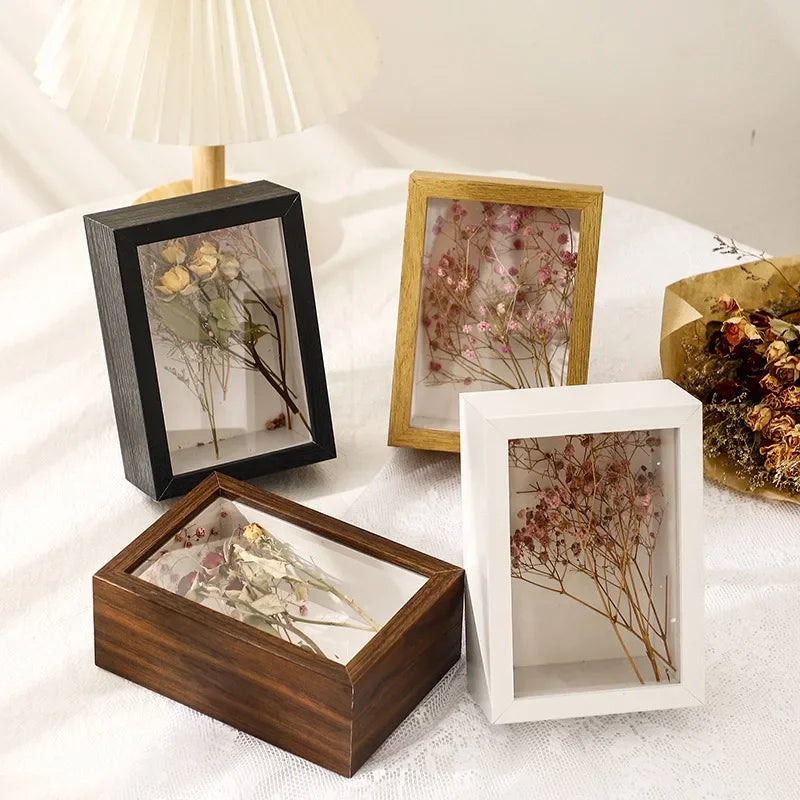 3D Wooden Picture Frames Depth 3cm 5cm Dried Flower Specimen Holder Handmade DIY Handwork Display Phote Frame Home Decoration