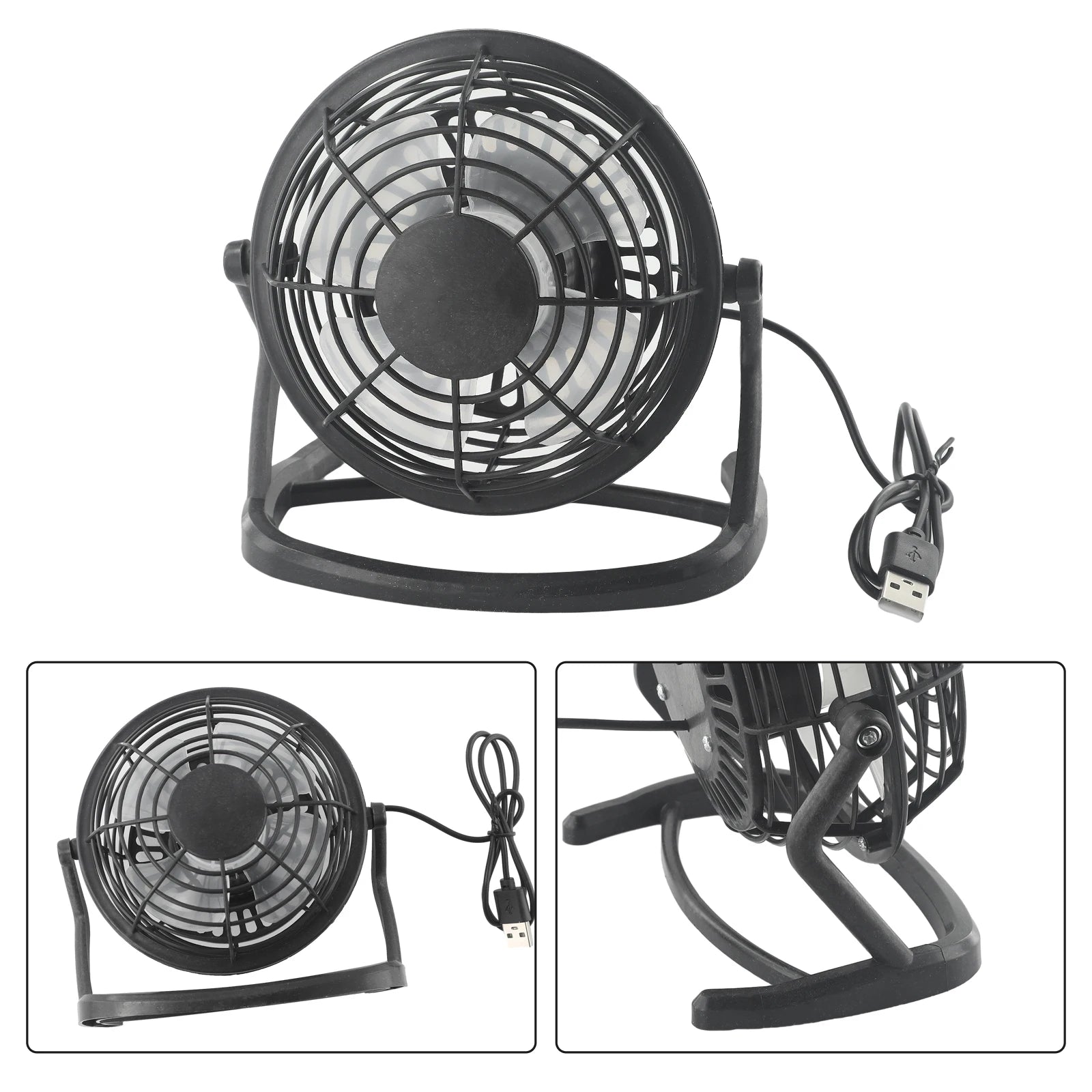 Portable Fans USB Fan 15*9*14.5cm ABS+Electronic Components Blue/Black Convenient Home UseUltra Quiet Practical